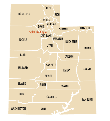 Map of Utah