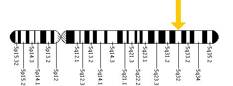 The SH3TC2 gene is located on the long (q) arm of chromosome 5 at position 32.