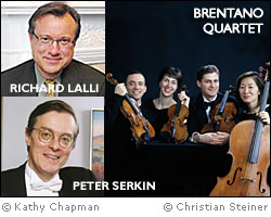 Image: Brentano Quartet, Richard Lalli and Peter Serkin