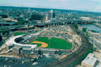 A former brownfield is redeveloped into Bridgeport's New Stadium, Home to the Bridgeport Bluefish