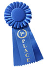 A blue ribbon