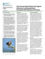 The CRP Enhances Landscape-level Grassland Bird Species Richness