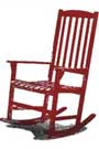 A red rocking chair