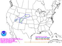 Probability of snowfall greater than or equal to 4 inches