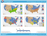 Presidential Elections Map, 1860-1872