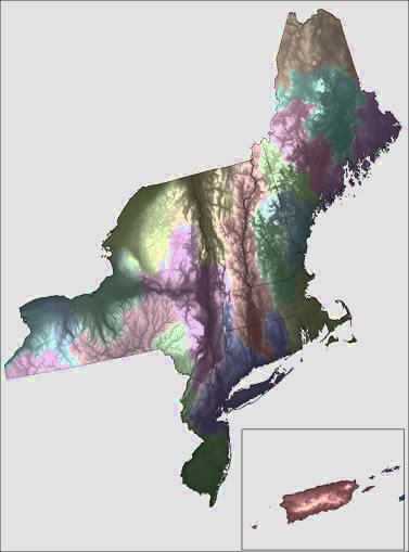 Map of NESCI region