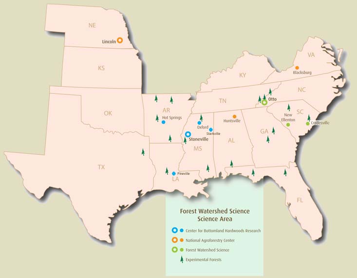 Map of Science Area: Forest Watershed Science
    (click to enlarge)