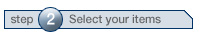 select your items