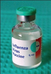 Vial of influenza virus  vaccine