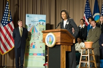 Michelle Obama Visits USDA