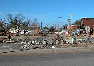 Damage from Hurricane Rita