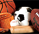 Various sports equipment