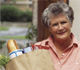 Older woman with groceries