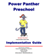 Power Panther Preschool Implementation Guide Cover