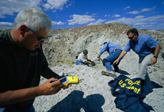 Agents paleontological crime scene.