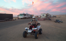 Ranger on ATV patrol at Imperial Sand Dunes.