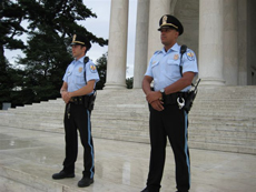 USPP Officers on duty at the Lincoln Memorial.