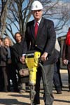 Secretary Tom Vilsack “braking pavement” on the inaugural USDA The People’s Garden