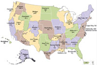 Service Areas of Plant Materials Centers