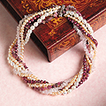 Six-Strand Pearl and Quartz Necklace