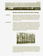 Agroforestry Note #36: Windbreak Density: Rules Of Thumb For Desig