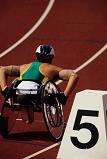 Wheelchair racer on track