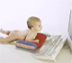 Infant using a computer