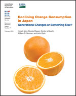 Cover of USDA/ERS report on Declining Orange Consumption in Japan