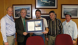 group shot of presenters and awardees