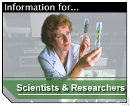 Link to Information for Scientists & Researchers