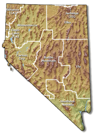 Map of Nevada