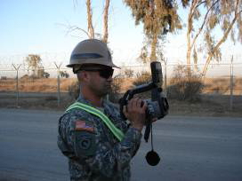 Infrared Technology allows this Soldier to survey power-related infrastructure