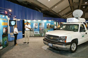 NRCS' exhibit at the Ministerial Conference showcases the agency's diverse technological tools.