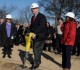 Agriculture Secretary Tom Vilsack Operates a Jack Hammer Breaking Ground for the Peoples Garden Project 