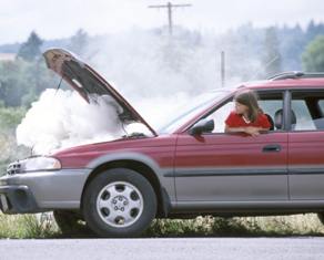 overheating car