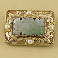 14k Jadeite Pin