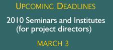 2009 Seminars and Institutes (for project directors)