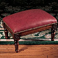 Burgundy Louis XVI-Style Footstool