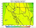 500 mb geopotential height image from the latest RUC model run