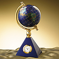 Lapis Globe Clock