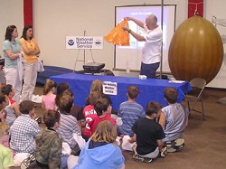 Newton Skiles, a Senior Forecaster at the National Weather Service in Little Rock, had several items on display at the Harmony Grove School in Haskell (Saline County) for Earth Day in April, 2006.