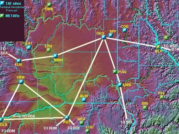 Clickable Map for TAF and METAR