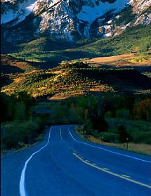 Image of winding mountain road