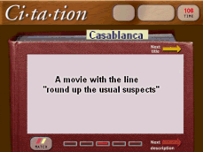 Citation game screen