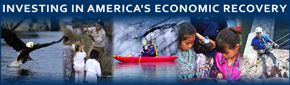 Graphic for Investing In America's Economic Recovery. Click it to be taken to DOI's Recovery Page.