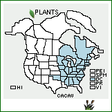 Distribution of Carpinus caroliniana Walter ssp. virginiana (Marsh.) Furlow. . 