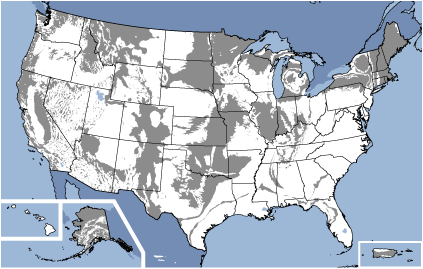 Map of other aquifers and limit of glaciation