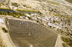 Aerial view of Andrade site