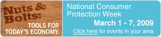 National Consumer Protection Week: March 1-8, 2009