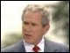 President Bush speaks at the Teacher of the Year event on the South Lawn at the White House.